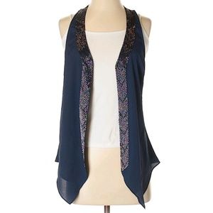 MM Coutour Navy Beaded Vest!